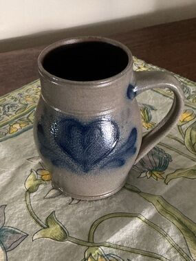 Rowe Pottery 1992 Salt Glaze Heart Mug